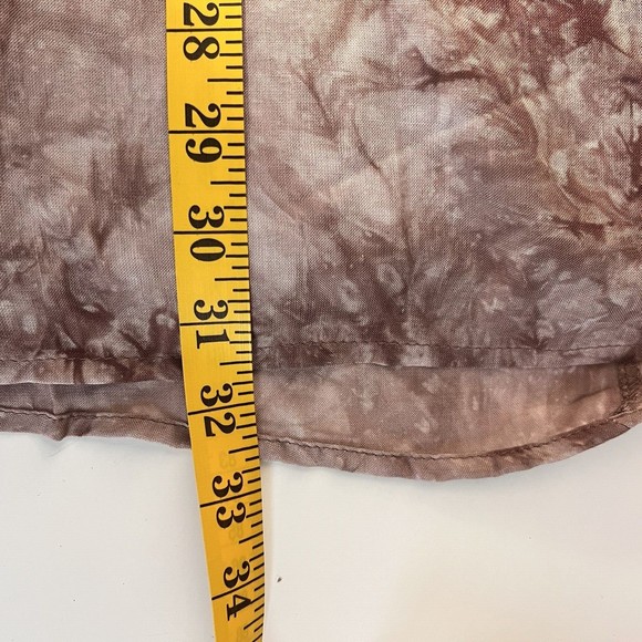 Jimmy Yoo Tunic Top Womens 2X Multi Aztec Striped Satin Tie Dye Hem Lagenlook - Picture 10 of 13